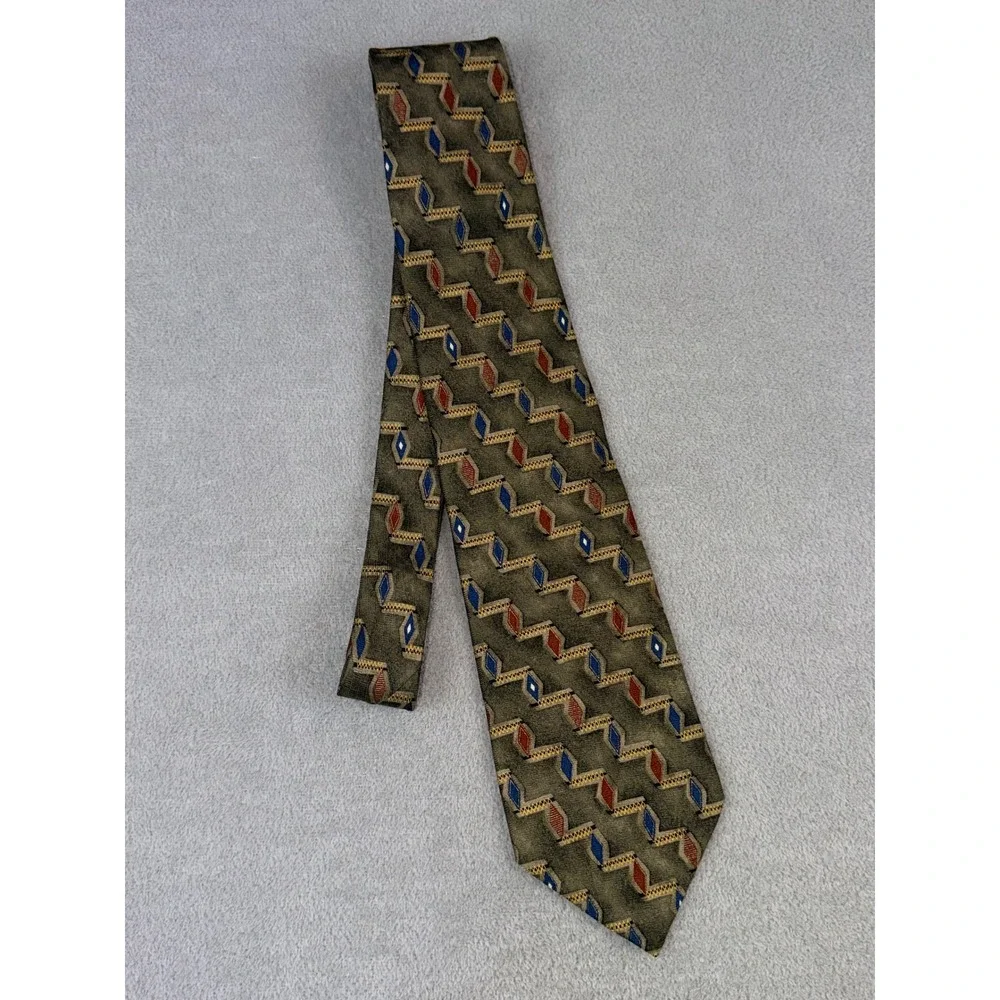 Corporate Collection Necktie Jos A Bank Men's Silk‎ Blend Geometric Pattern Tie